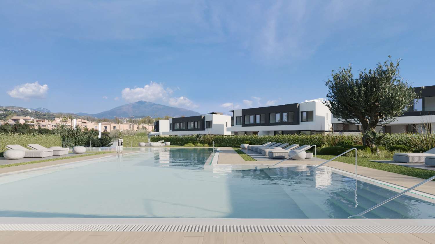 Ambiance romantique ! 50 maisons jumelées neuves à partir de 479 000 euros. Chauffage par le sol. Estepona.